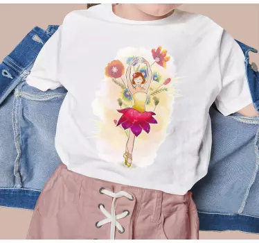 Koszulka dla niemowląt tańczące kwiaty ballet - TenStickers