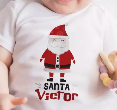 Koszulka dla niemowląt wesoły Święty mikołaj victor - TenStickers