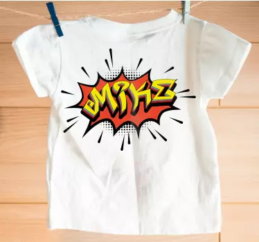 Koszulka dla niemowląt z personalizacją w stylu komiksu - TenStickers