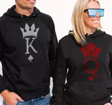 Bluza dla par Król i Królowa kart - TenStickers