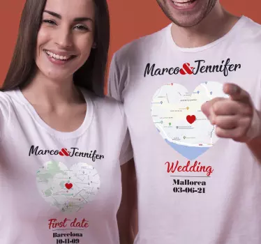 koszulki dla par Miejsca na wyjątkowe chwile - TenStickers