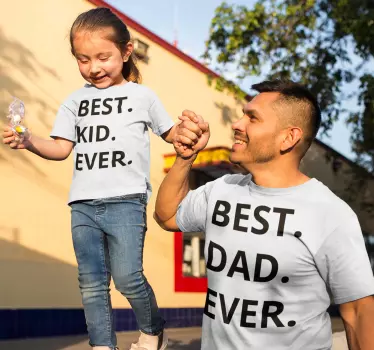 Koszulka dla taty i dla dziecka Best Dad Ever - TenStickers