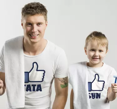 Koszulka dla taty i syna jak ojciec i syn - TenStickers