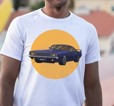Koszulka dla taty i syna klasyczny muscle car - TenStickers