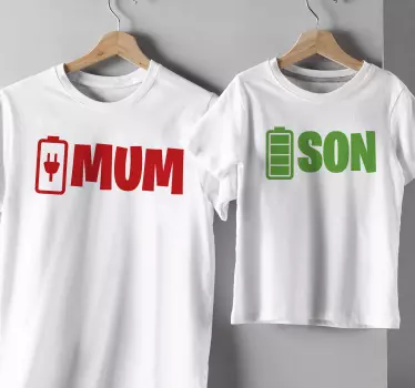 Koszulka dla taty i syna mama i syn - TenStickers