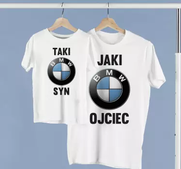 Koszulka dla taty i syna Mbw jak ojciec jak syn - TenStickers