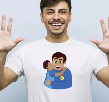 Koszulka dla taty i syna szczęśliwy tata z synem - TenStickers
