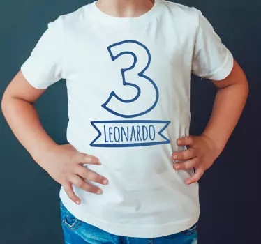 Koszulka dziecięca na trzecią urodzinową imprezę - TenStickers