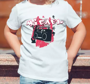 Koszulka dziecięca w stylu retro boombox - TenStickers