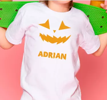 Koszulka na halloween niestandardowy projekt dyni - TenStickers
