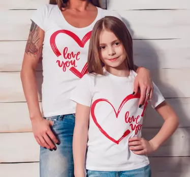 Koszulka dzień mamy Niestandardowa nazwa serca - TenStickers