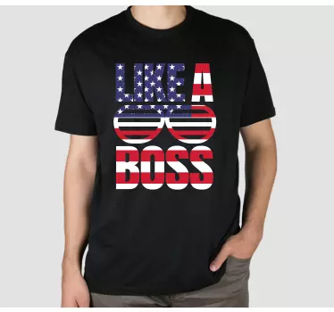 Koszulka jak szef w stylu flagi usa - TenStickers