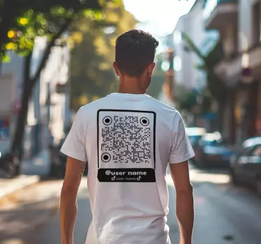 Koszulka z kodem  qr tiktoka - TenStickers