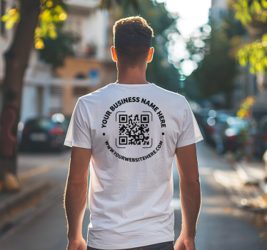Koszulka kod qr twojej firmy - TenStickers
