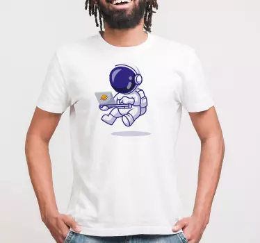 Koszulka Laptopa astronauty - TenStickers