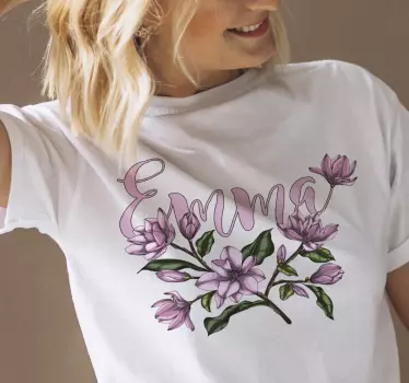 Koszulka magnolia z imieniem - TenStickers