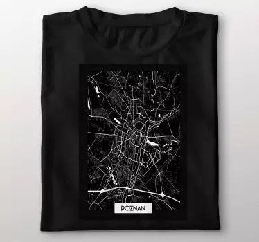 Koszulka Mapa topograficzna poznania - TenStickers