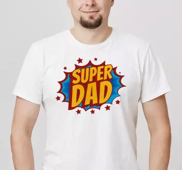 Koszulka na dzień ojca Super tata komiks bańka - TenStickers