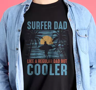Koszulka na dzień ojca Tata surfer - TenStickers