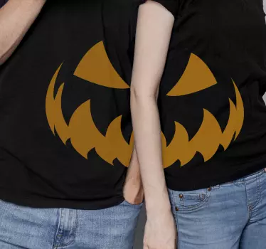 Koszulka na halloween przerażająca para dyni - TenStickers