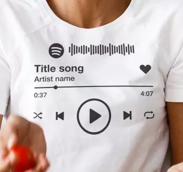 Koszulka spotify music play - TenStickers