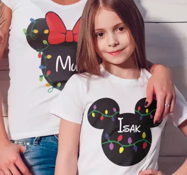 Koszulka świąteczna Disney świątecznej rodziny - TenStickers