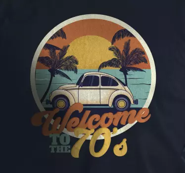 Koszulka w stylu retro plażowych wibracji - TenStickers