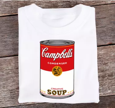 Koszulka z grafiką puszki z zupą campbell's - TenStickers