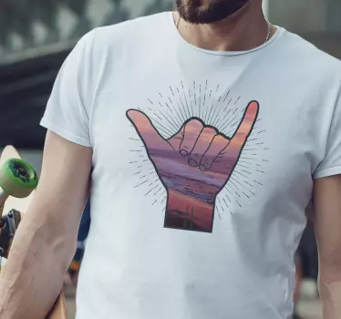 Koszulka z grafiką ręki shaka - TenStickers