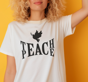 Koszulka z nadrukiem teach peace - TenStickers