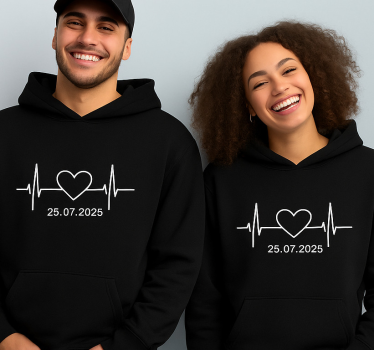 Bluza bicie serca z niestandardową nazwą - TenStickers