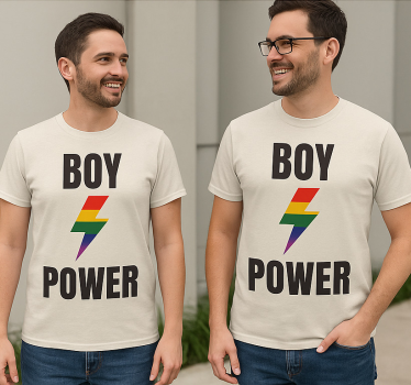 Koszulki dla par chłopacka siła lgbt - TenStickers