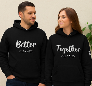 Bluza lepiej razem niestandardowa data - TenStickers