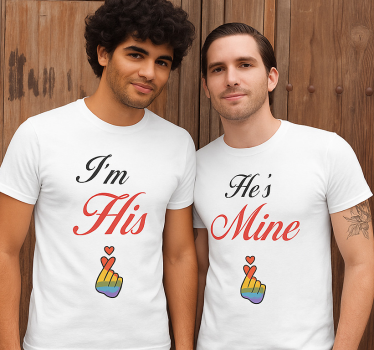 Koszulki dla par lgbt jestem jego - TenStickers