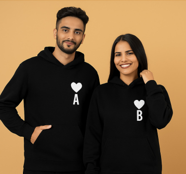 Bluza niestandardowe imię z inicjałami i sercem - TenStickers