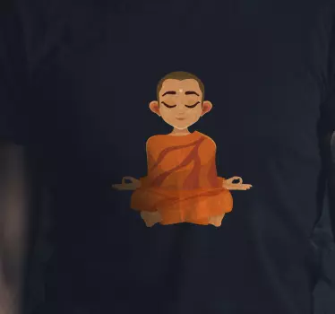 Koszulki dla par z ilustracją medytującego mnicha - TenStickers