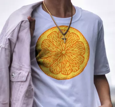 Męska koszulka t-shirt z Plasterkiem Pomarańczy - TenStickers