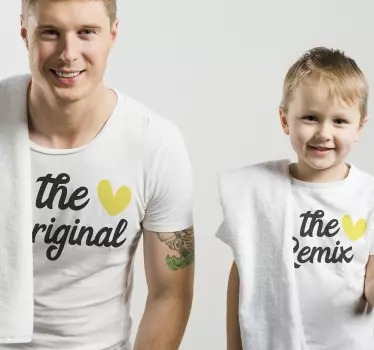 Oryginalne i pomysłowe koszulki dla par The remix - TenStickers
