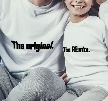 Oryginalne koszulki dla ojca i syna The remix  - TenStickers