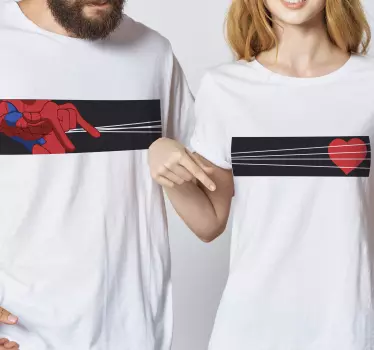 Pary spiderman pasujące koszulki dla par - TenStickers