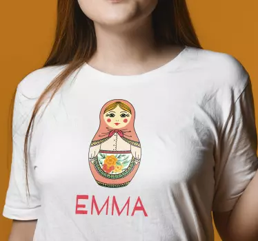 Personalizowana koszulka lalka matrioszka emma - TenStickers