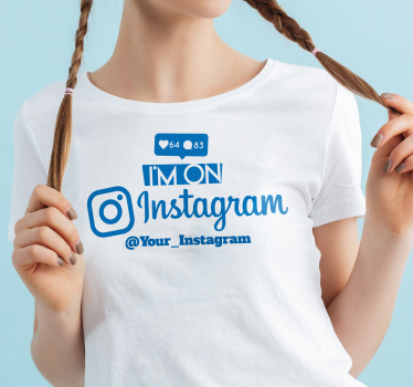Koszulka z imieniem młodzieżowy personalizowany instagram - TenStickers