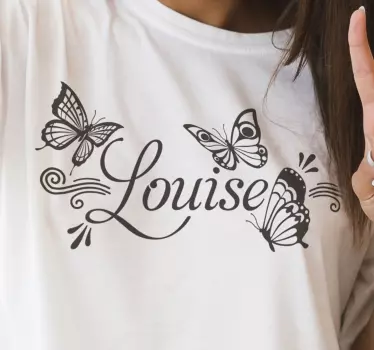 Personalizowana koszulka motyle i louise - TenStickers