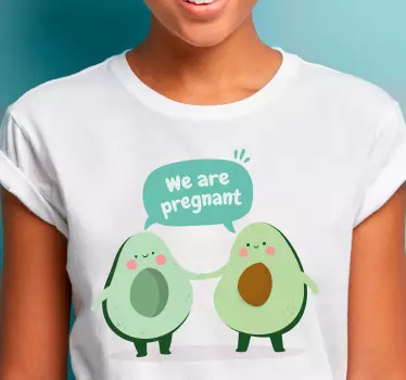 Personalizowana koszulka para w ciąży awokado - TenStickers