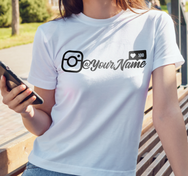 Koszulka z imieniem polubienia na instagramie - TenStickers