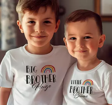 Koszulka z imieniem tęczowi bracia - TenStickers