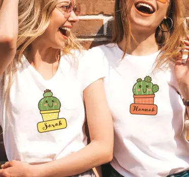 Personalizowana koszulka z kaktusem - TenStickers