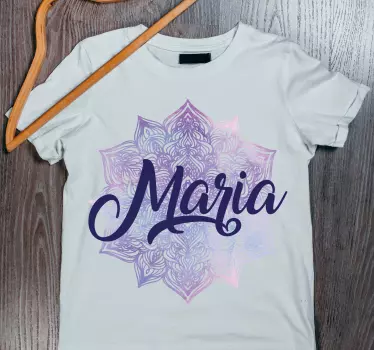 Personalizowana koszulka z mandalą imienną - TenStickers