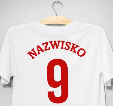 Personalizowana koszulka z numerem sportowca - TenStickers