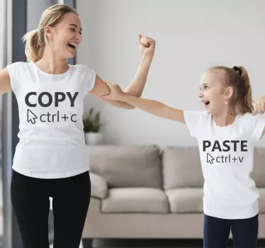 Skopiuj wklej zestaw koszulek dla Matki i córki - TenStickers